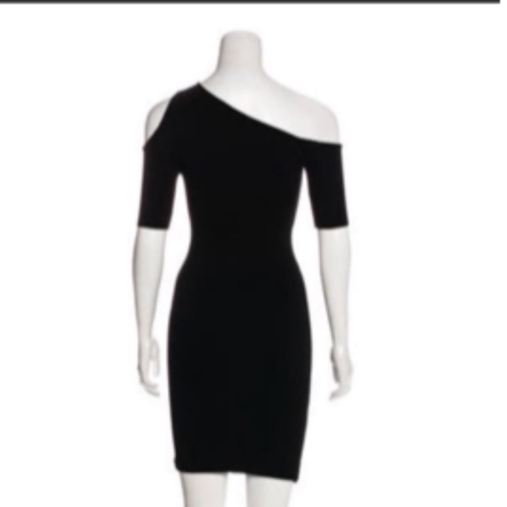 Helmut Lang black asymmetrical dress